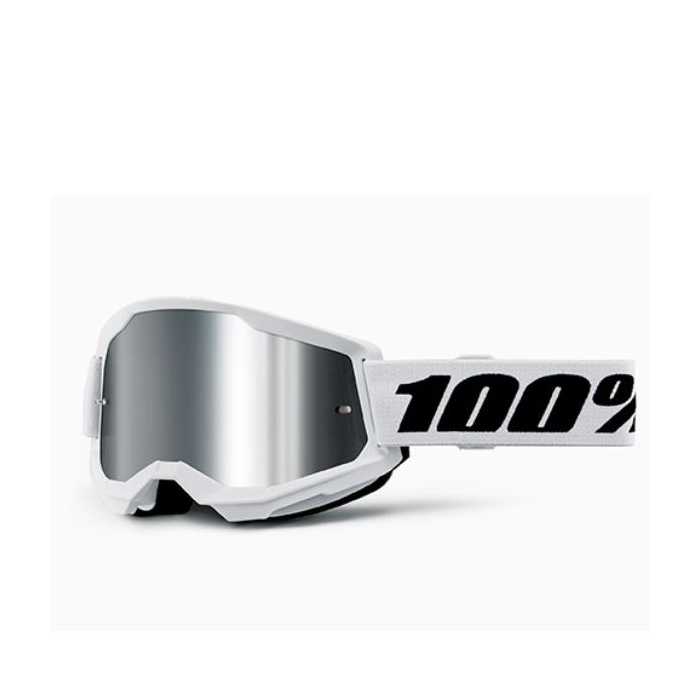 Maschera Strata 2 Bianco Lente Specchio Argento KIDS