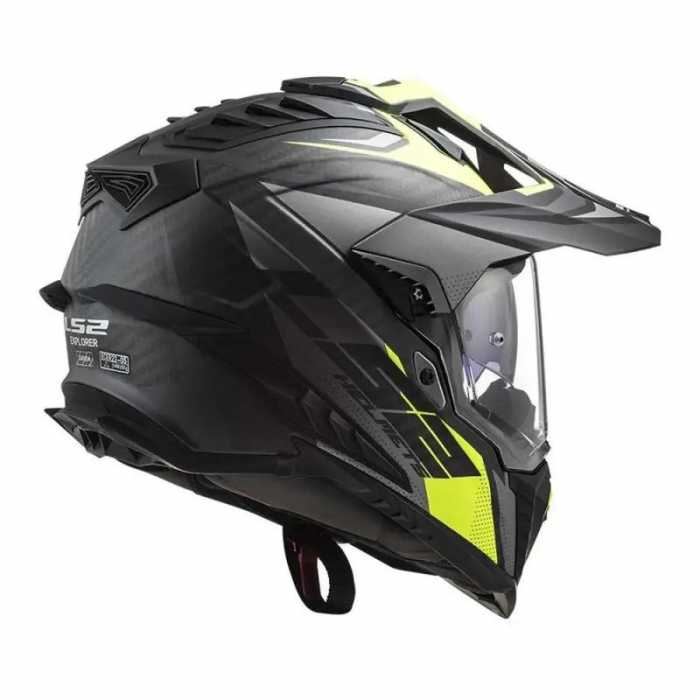 Casco MX701 06 Explorer Carbon Focus Grigio Giallo