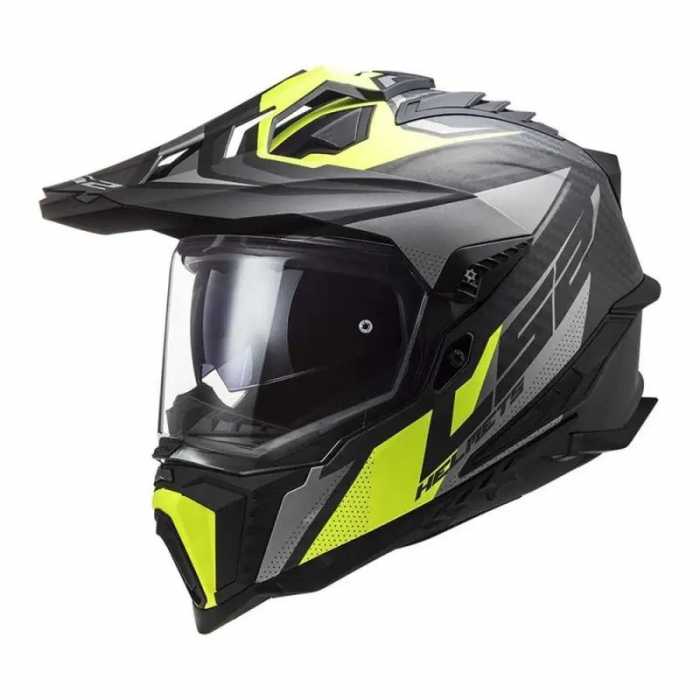 Casco MX701 06 Explorer Carbon Focus Grigio Giallo