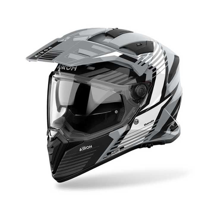 Casco Airoh Bandit Spicy Grigio Bianco