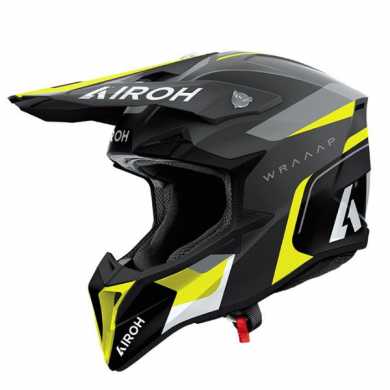 Casco Wraaap 06 Conquer Nero Opaco Giallo