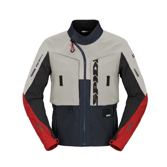 Frontier Jacket Grey Blue Red