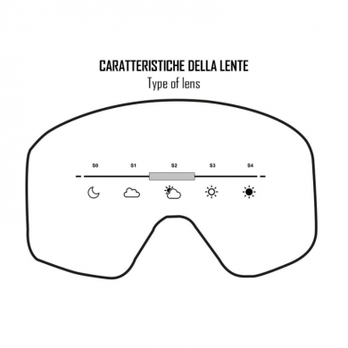 Maschera Magnetic Ethen MAG31 Nero Rosso Lente Rossa