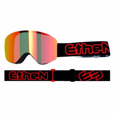 Maschera Magnetic Ethen MAG31 Nero Rosso Lente Rossa
