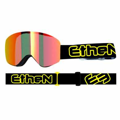 Maschera Magnetic Ethen MAG34 Nero Giallo Lente Rossa