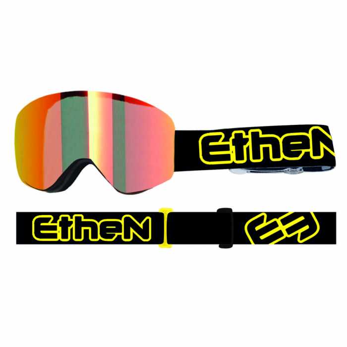 Googles Magnetic Ethen MAG34 Black Yellow Lense Red