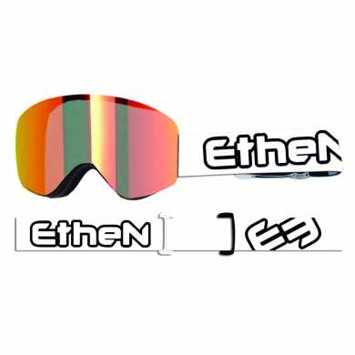 Maschera Magnetic Ethen MAG33 Bianco Nero Lente Rossa