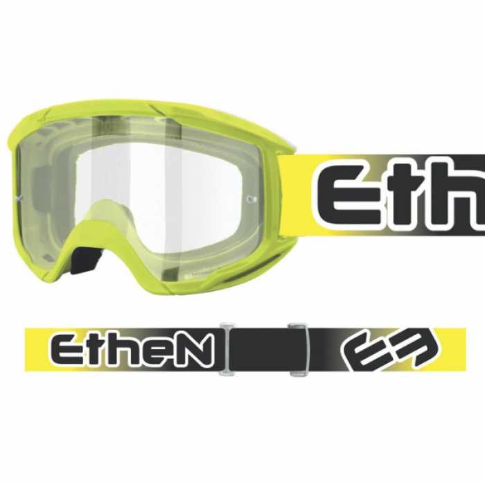 Maschera Ethen 06 Basic Giallo Nero Lente Trasparente