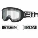 Maschera Ethen 06 Basic Nero Bianco Lente Trasparente