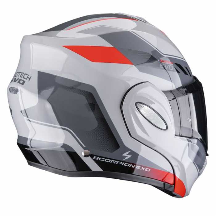 Casco Exo Tech Evo Socius Grigio Rosso Bianco