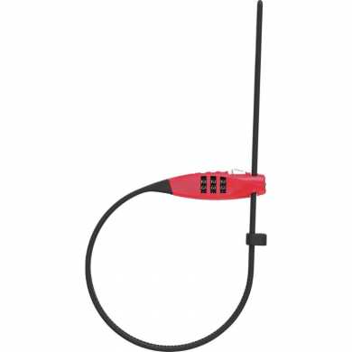 Cable lock for helmet COMBIFLEX TRAVELGUARD Red