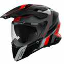 Casco Commander2 Skip Nero Opaco Arancio