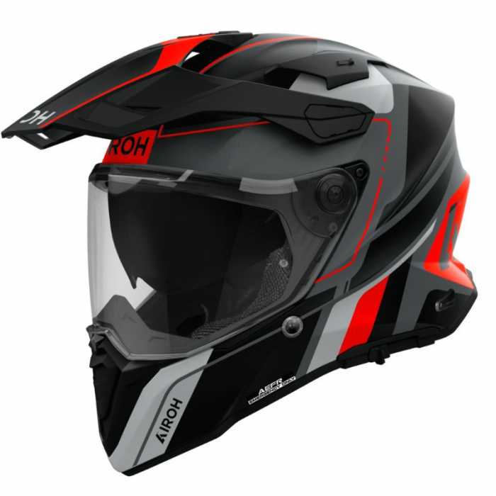 Helmet Commander2 Skip Matt Black Orange