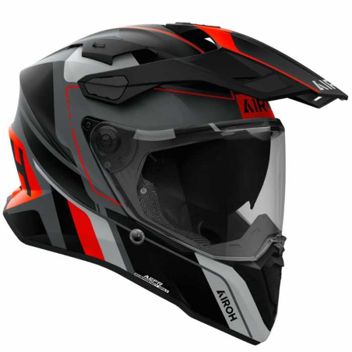 Helmet Commander2 Skip Matt Black Orange