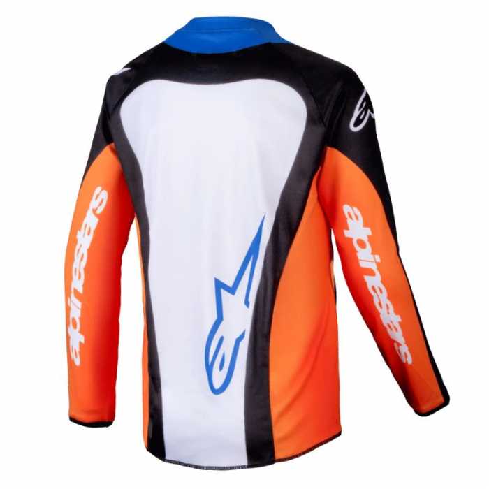 Maglia Youth Racer Melt Arancione Blu Bianco
