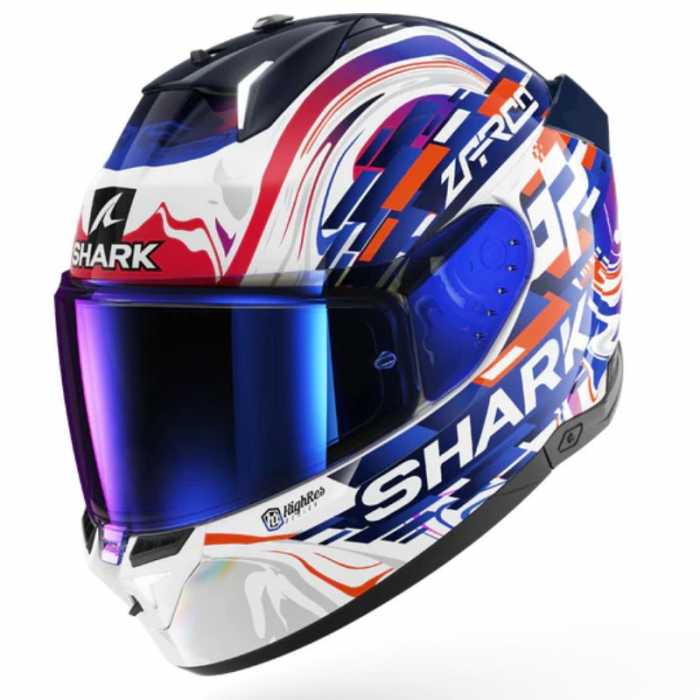 Casco Skwal I3 Replica Zarco Gp Bianco Viola