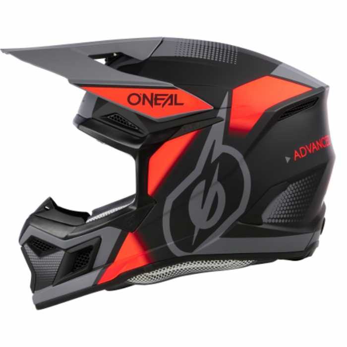 Casco 3Srs Vision V24 Nero Opaco Rosso Fluo