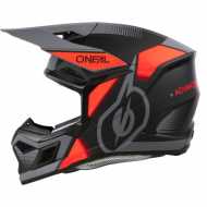 Casco 3Srs Vision V24 Nero Opaco Rosso Fluo