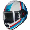 Casco N120-1 Lineo N-com Bianco Blu Rosso