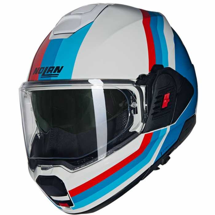 Helmet N120-1 Lineo N-com White Blue Red