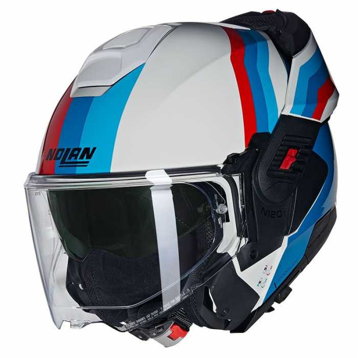 Helmet N120-1 Lineo N-com White Blue Red