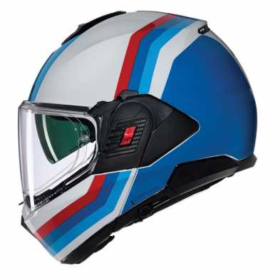 Casco N120-1 Lineo N-com Bianco Blu Rosso