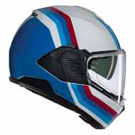 Casco N120-1 Lineo N-com Bianco Blu Rosso