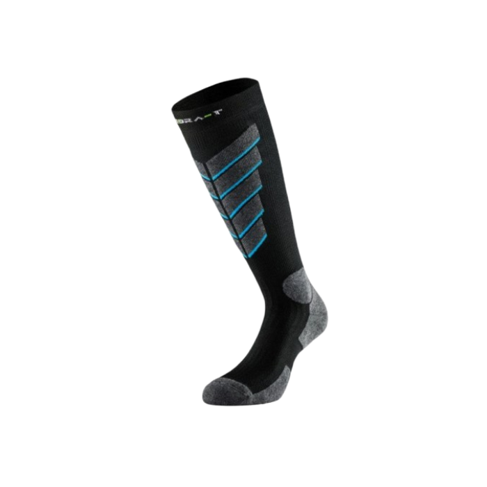 Kedra-T Long Knee-High Socks Soft Thermal Black Grey Blue
