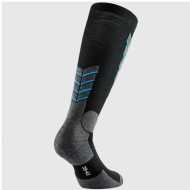 Kedra-T Long Knee-High Socks Soft Thermal Black Grey Blue