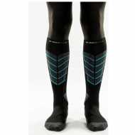 Kedra-T Long Knee-High Socks Soft Thermal Black Grey Blue
