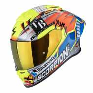 Casco Scorpion Exo R1 Evo II Air Aron Giallo Blu