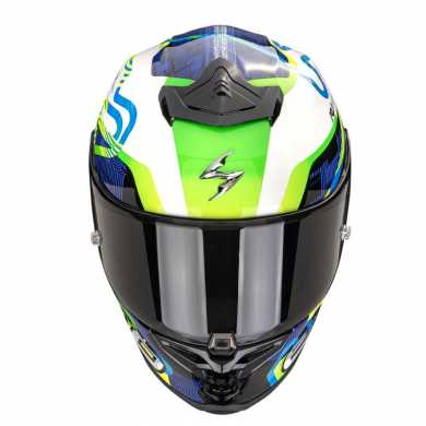 Scorpion Helmet Exo R1 Evo II Air  Cornering White Blue Green