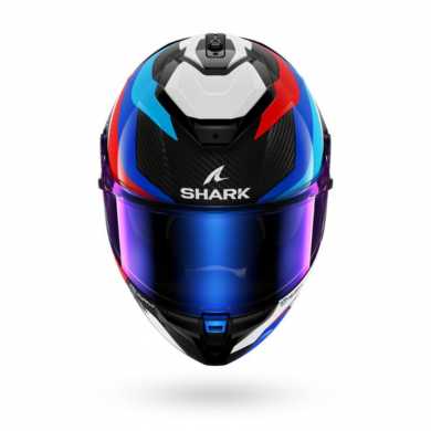 Casco Spartan GT Pro Carbon Guintoli Bianco Rosso Blu
