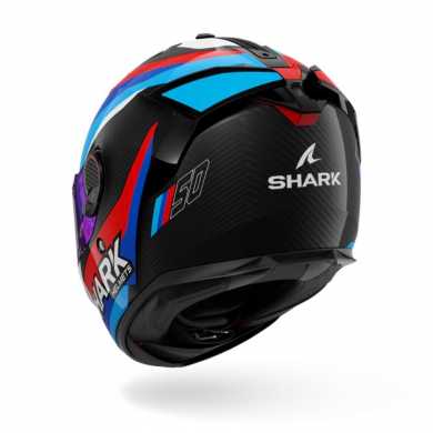 Casco Spartan GT Pro Carbon Guintoli Bianco Rosso Blu