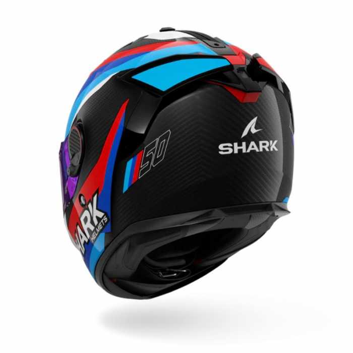 Helmet Spartan GT Pro Carbon Guintoli White Red Blue