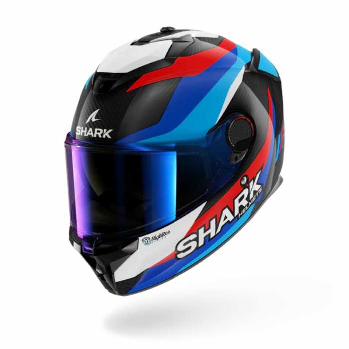 Helmet Spartan GT Pro Carbon Guintoli White Red Blue