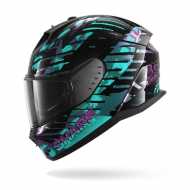 Helmet D-Skwal 3 Reptaia Matt Black Purple Teal