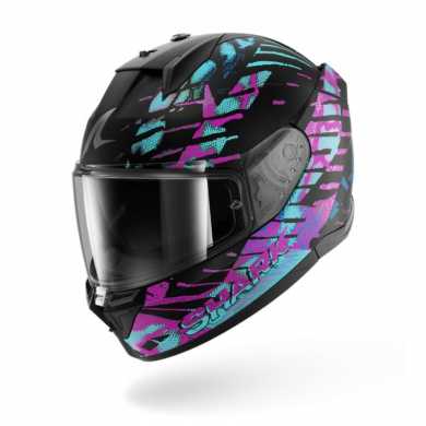 Helmet D-Skwal 3 Reptaia Matt Black Purple Teal