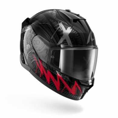 Casco D-Skwal 3 Shiever Nero Antracite Rosso