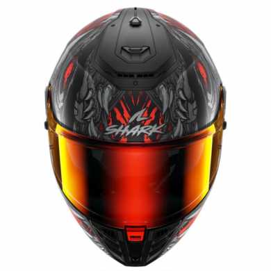 Casco Spartan RS Shaytan Nero Grigio Rosso Opaco
