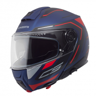 Casco C5 Omega Blu Opaco Rosso