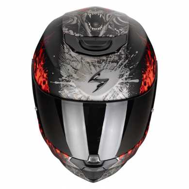 Helmet Exo 391  Wolf Matt Black Red Grey