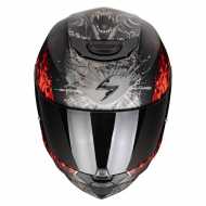 Casco Exo 391 Wolf Nero Opaco Rosso Grigio