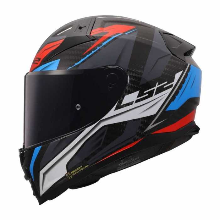 Casco Vector II FF811 Savage Carbonio Bianco Blu Rosso