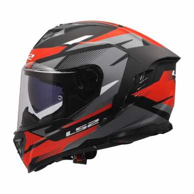 Casco FF818 Storm III Komai Nero Opaco Grigio Rosso