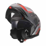 Casco FF908 Strobe II Monza Nero Opaco Grigio Rosso