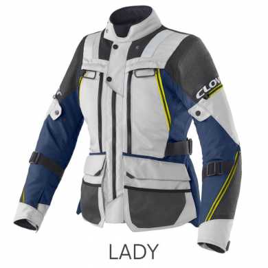 Jacket Outland-3 Wp Lady Grey Yellow Blue