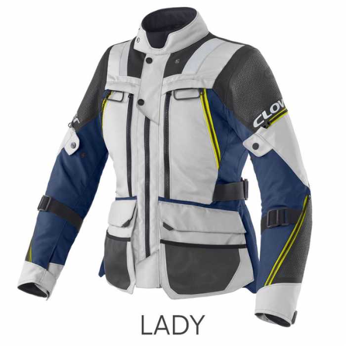 Jacket Outland-3 Wp Lady Grey Yellow Blue