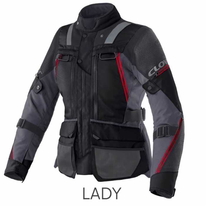 Giacca Outland-3 Wp Lady Rosso Nero Grigio