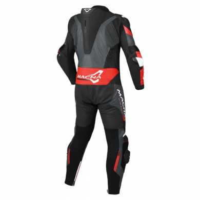 Tuta intera in Pelle Prof. Chromiq Nero Grigio Rosso